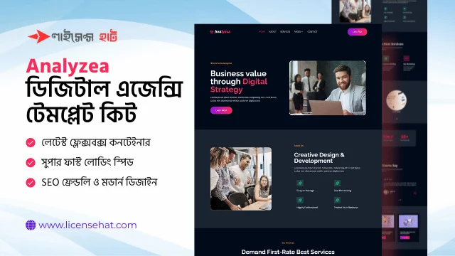 অ্যানালাইজিয়া ডিজিটাল এজেন্সি টেমপ্লেট কিট